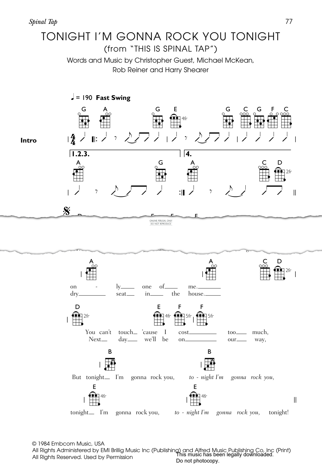 Produktbild zu: Tonight I'm Gonna Rock You Tonight (from "This Is Spinal Tap")