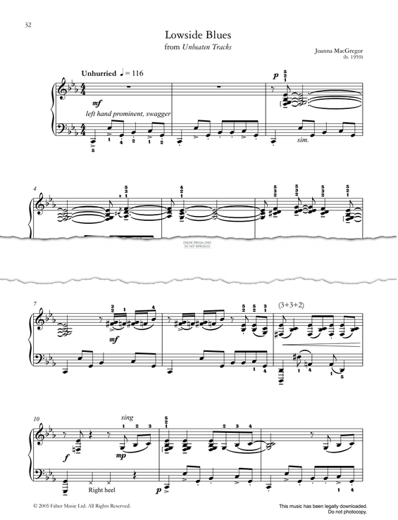 Produktgalerie: Seite 1 von 1 Lowside Blues (from Unbeaten Tracks), Joanna MacGregor, Klavier