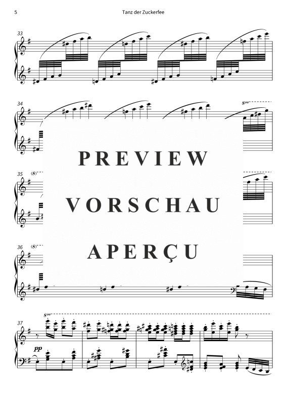 Product gallery: Page 7 of 8 Tanz der Zuckerfee - Aus dem Ballett ‚Der Nussknacker´, , Piano solo