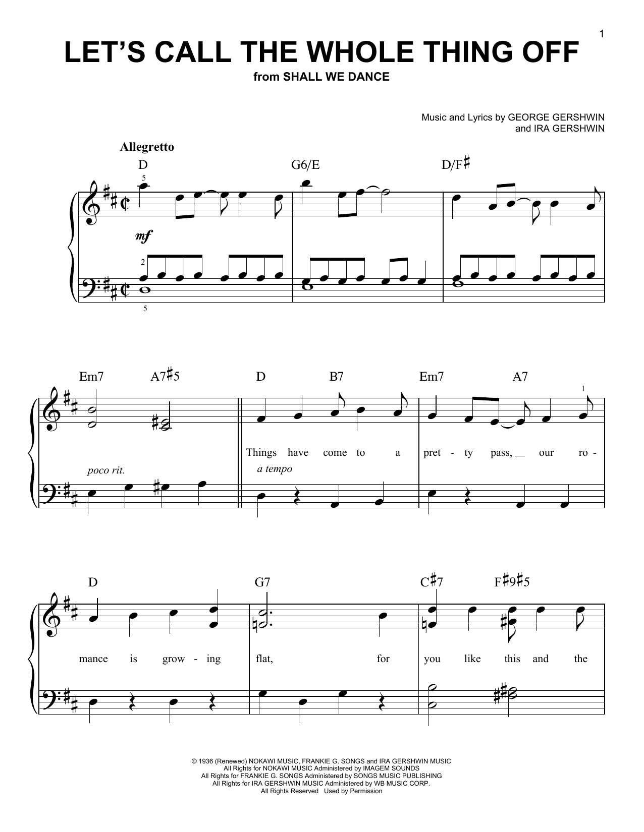 Produktgalerie: Seite 1 von 1 Let's Call The Whole Thing Off, George Gershwin, Klavier