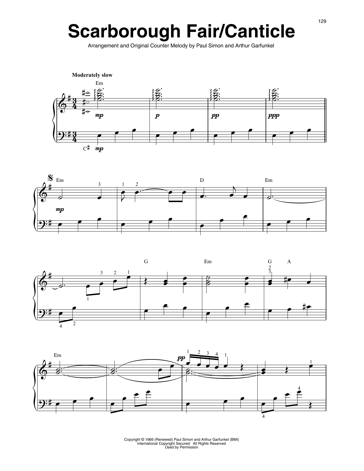 Produktgalerie: Seite 1 von 1 Scarborough Fair/Canticle, Simon & Garfunkel, Harfe