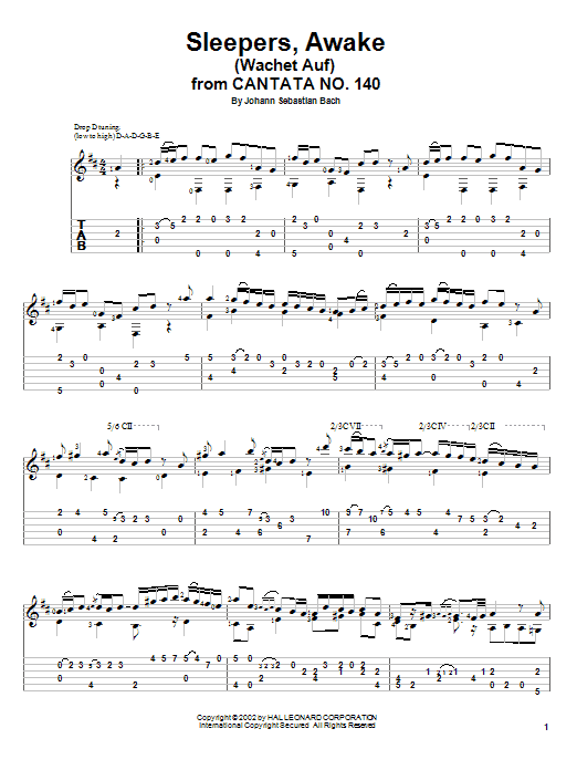 Produktgalerie: Seite 1 von 1 Sleepers, Awake (Wachet Auf), Johann Sebastian Bach, Gitarre
