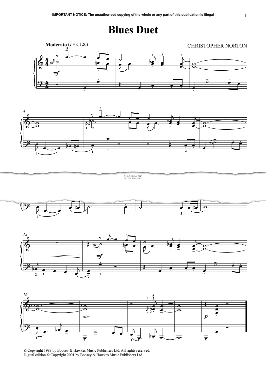 Produktgalerie: Seite 1 von 1 Blues Duet, Christopher Norton, Klavier