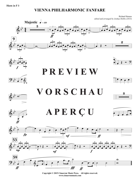 Product gallery: Page 21 of 21 Vienna Philharmonic Fanfare , , (Brass Ensemble)