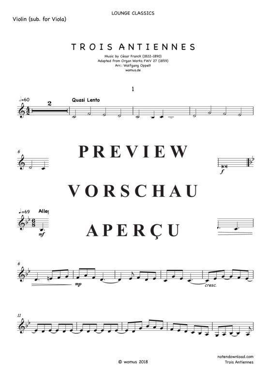 Produktgalerie: Seite 15 von 16 Trois Antiennes , , (Streicher Quartett)