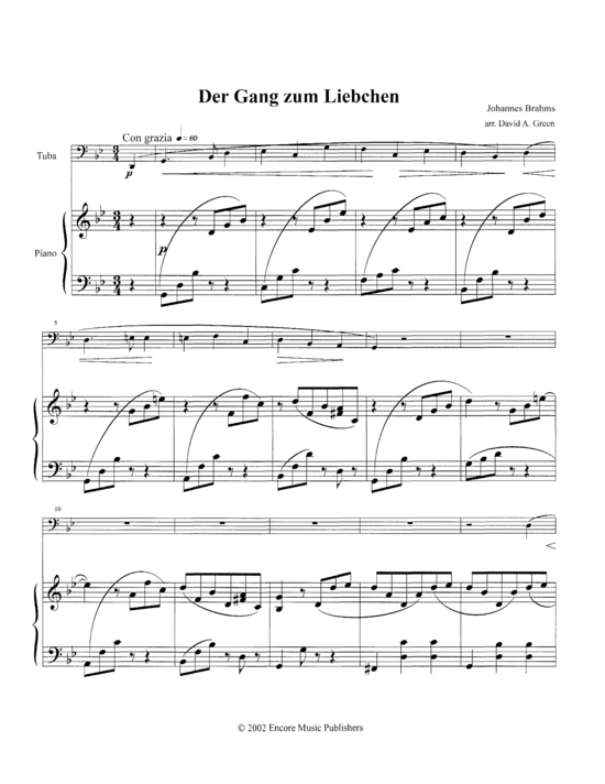 Product picture to: Der gang zum liebchen Johannes Brahms