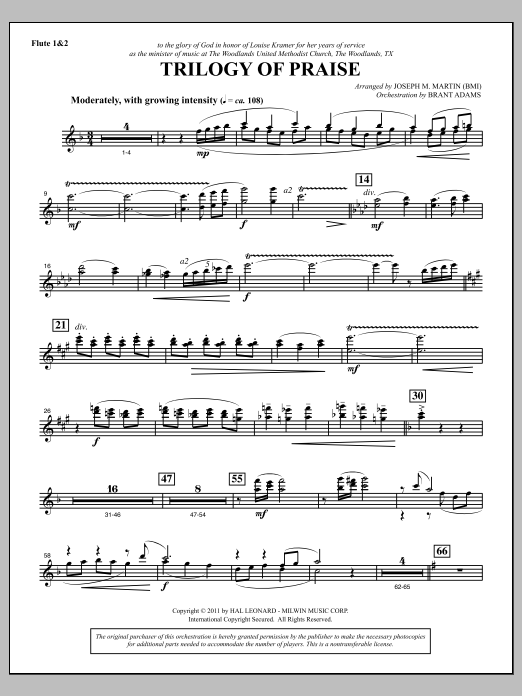 Produktbild zu: Trilogy Of Praise - Flute 1 & 2