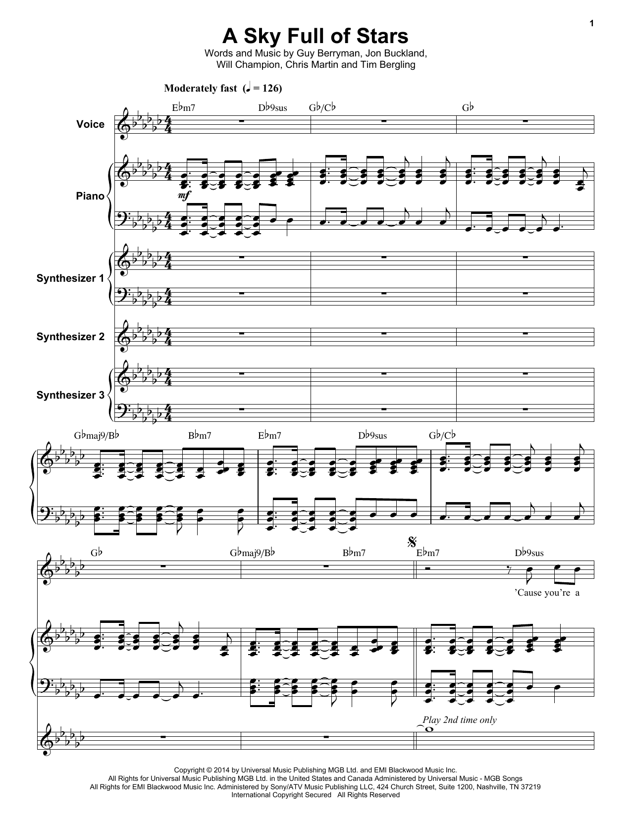 Product picture to:  A Sky Full Of Stars - Coldplay