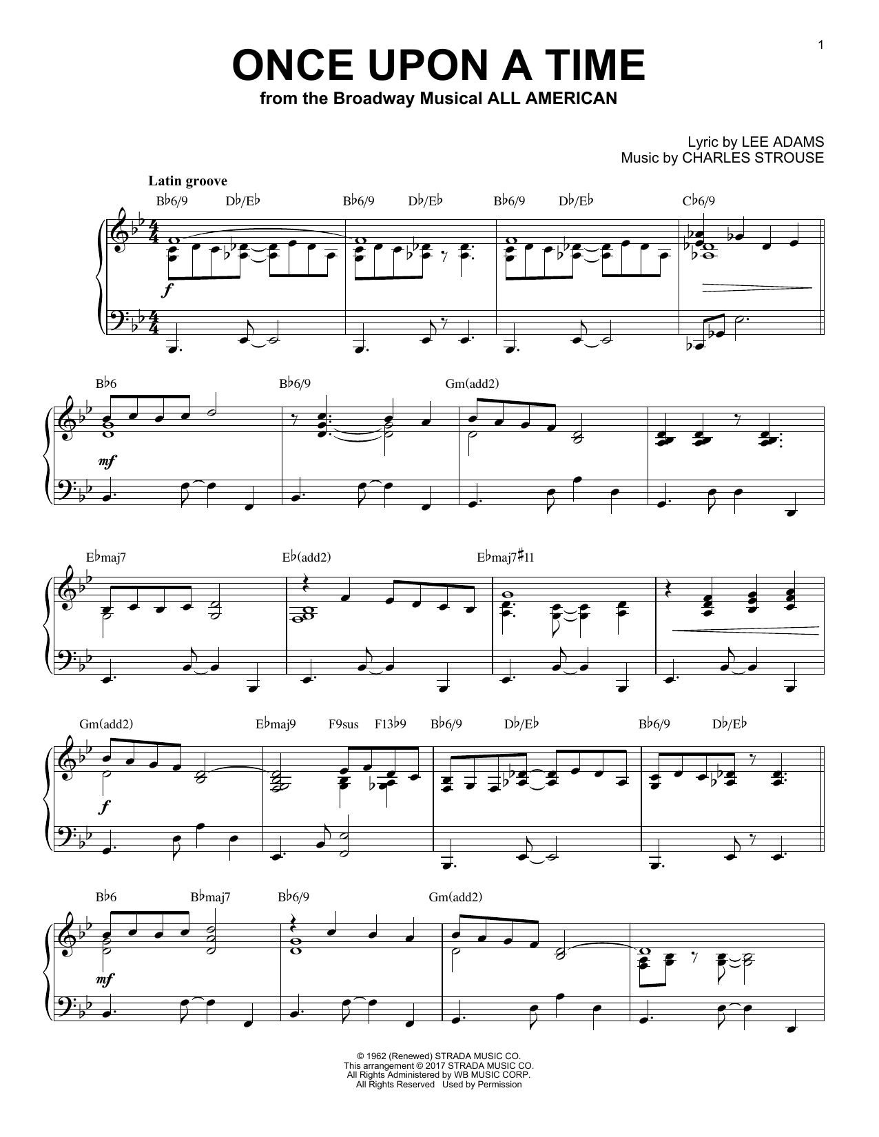 Product gallery: Page 1 of 1 Once Upon A Time [Jazz version], Charles Strouse