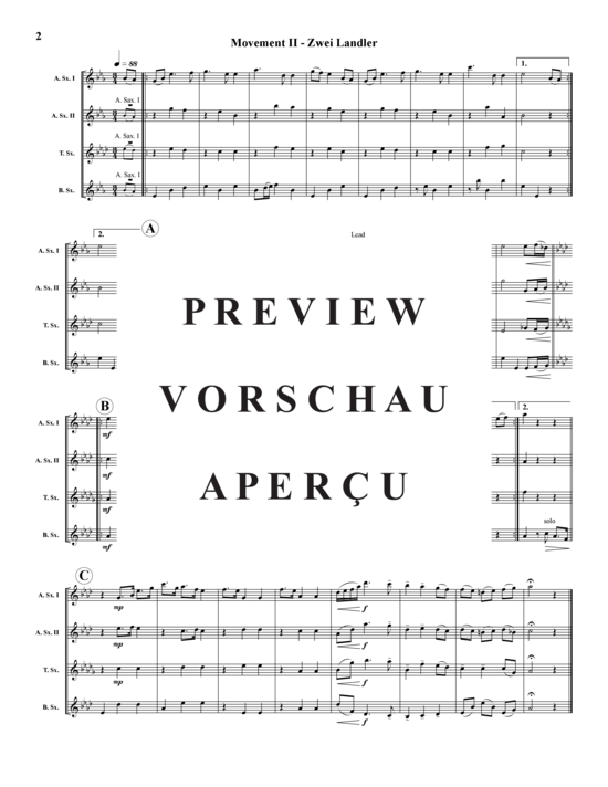 Product gallery: Page 3 of 12 Drei Tänze , , (Saxophone quartet SATB)