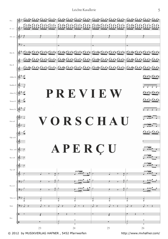 Product gallery: Page 10 of 11 Leichte Kavallerie, , (large wind orchestra)