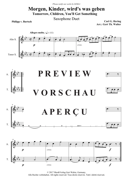 Morgen, Kinder, wird´s was geben 