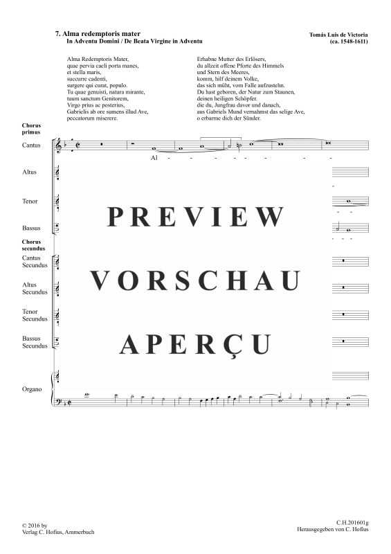 gallery: Alma redemptoris mater, , Gemischter Chor 8-stimmig und BC