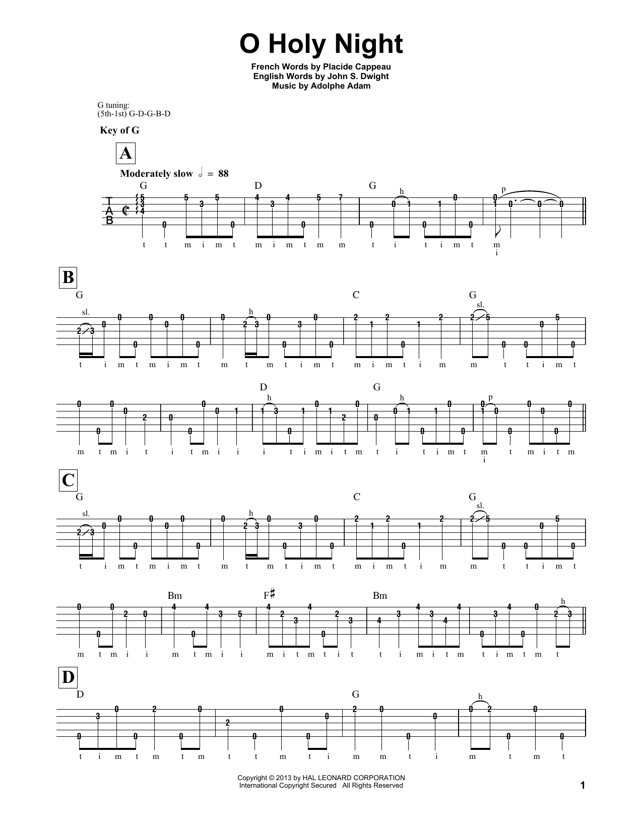 Produktgalerie: Seite 1 von 1 O Holy Night, Adolphe Adam, Banjo