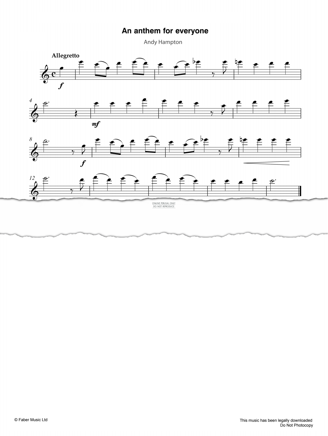 Product gallery: Page 1 of 1 An Anthem for Everyone, Andy Hampton