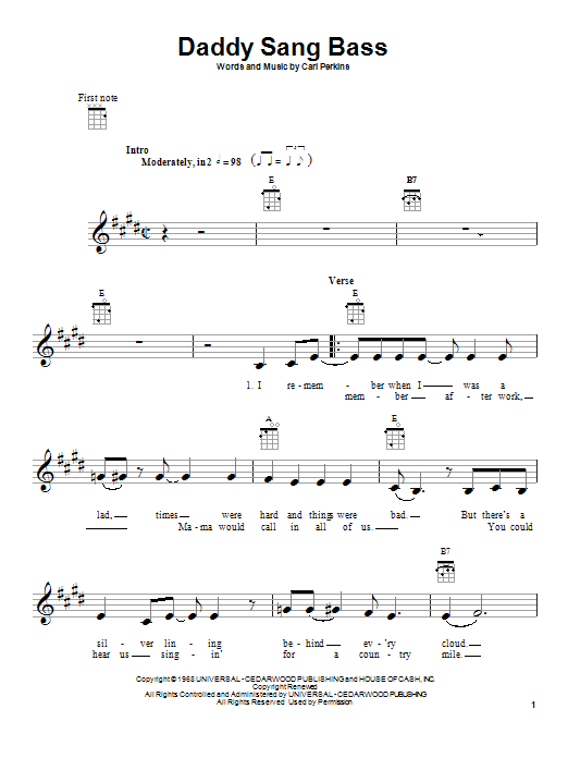Product gallery: Page 1 of 1 Daddy Sang Bass, Johnny Cash