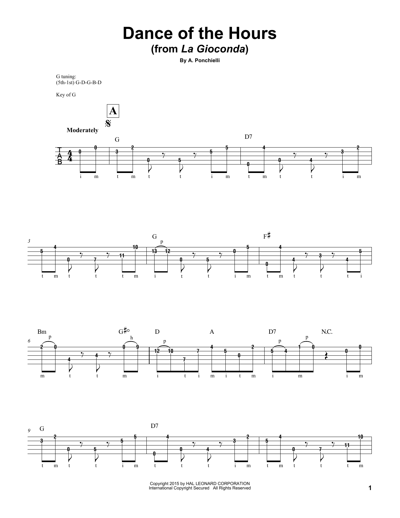 Produktgalerie: Seite 1 von 1 Dance Of The Hours, A. Ponchielli, Banjo