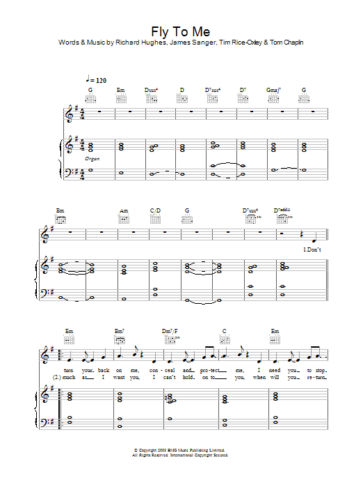 Produktgalerie: Seite 1 von 1 Fly To Me, Keane, Gesang, Gitarre, Klavier