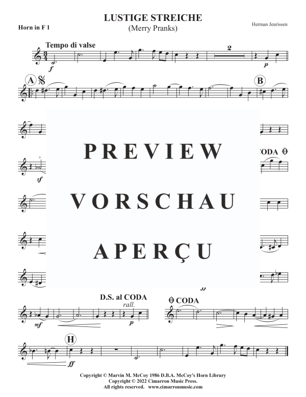 Product gallery: Page 6 of 9 Merry Pranks, , Horn Quartet