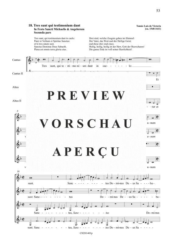 gallery: Duo Seraphim clamabant / Tres sunt qui testimonium dant, , (Gemischter Chor)