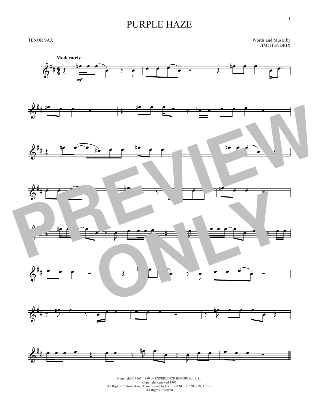 Product gallery: Page 1 of 1 Purple Haze, Jimi Hendrix