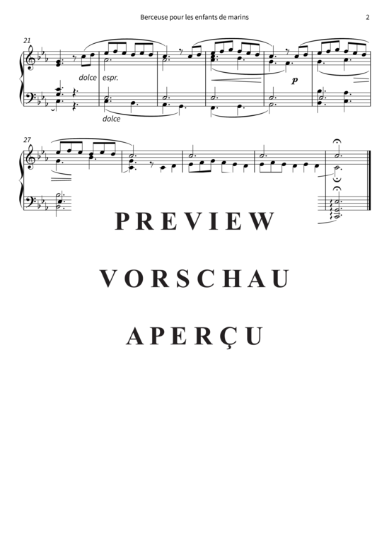 Produktgalerie: Seite 5 von 5 Berceuse pour les enfants de marins , , Klavier Solo