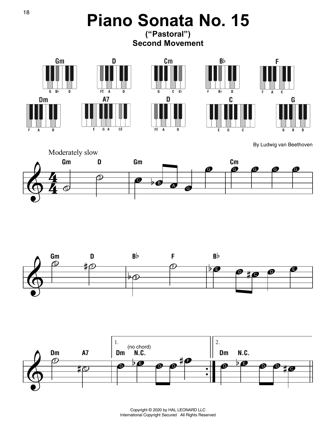 Produktbild zu: Piano Sonata No. 15 In D Major, Op. 28 ("Pastorale")