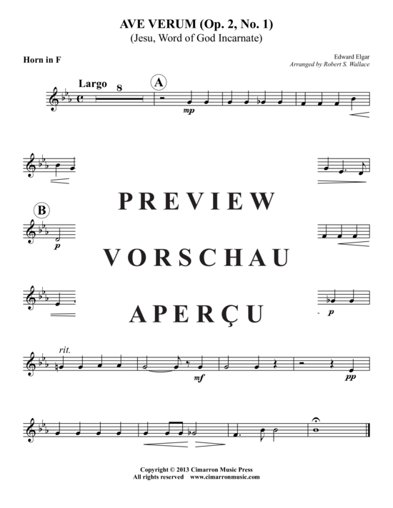 Produktgalerie: Seite 6 von 10 Ave Verum (Op. 2, Nr. 1 (Blechbläser-Quintett + Orgel) , , )