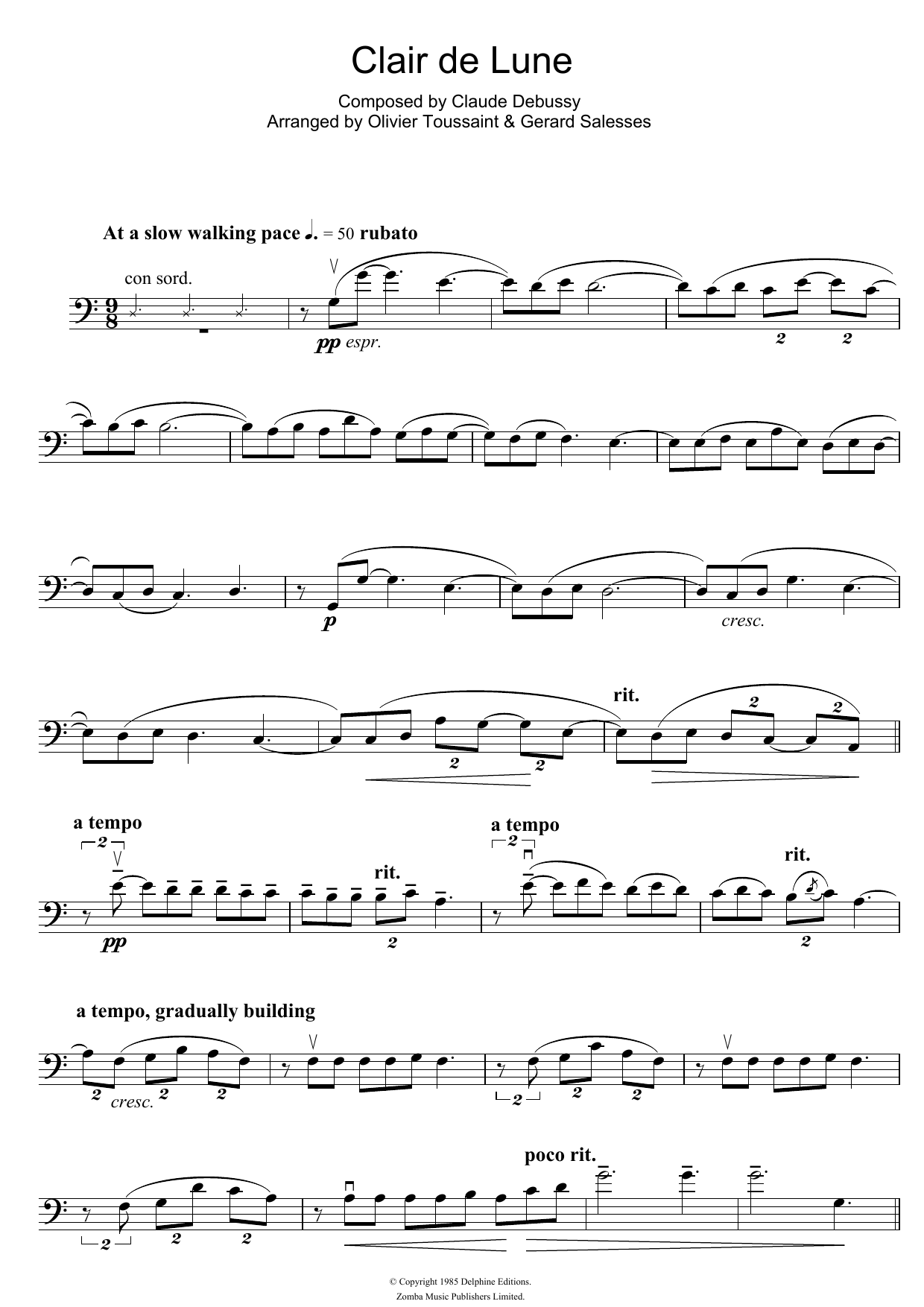 Produktgalerie: Seite 1 von 1 Clair De Lune, Claude Debussy, Violoncello