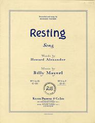 cover: Resting, Billy Mayerl