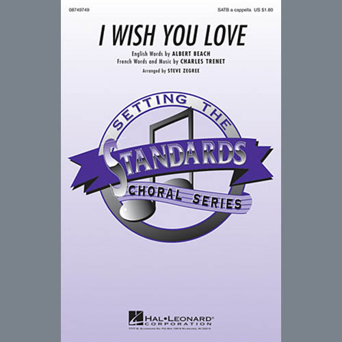 cover: I Wish You Love, Steve Zegree