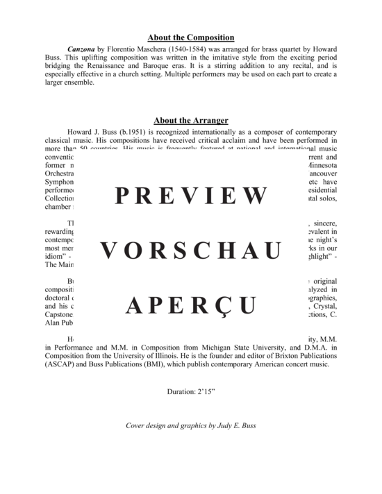 Produktgalerie: Seite 3 von 12 Canzona , , (Blechbläserquartett T T H/P P)