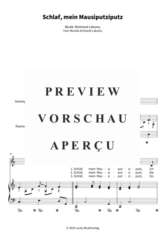 Produktgalerie: Seite 5 von 6 Schlaf, mein Mausiputziputz, , Gesang und Klavier