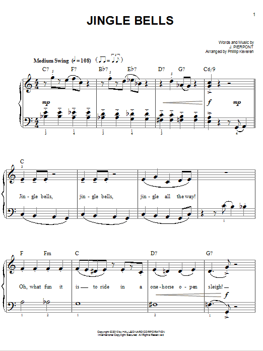 Produktbild zu: Jingle Bells [Jazz version] (arr. Phillip Keveren)