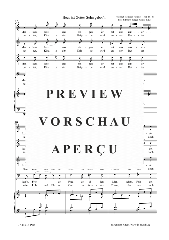 gallery: Heut´ ist Gottes Sohn gebor´n (Motette), , Gemischter Chor und Orgel