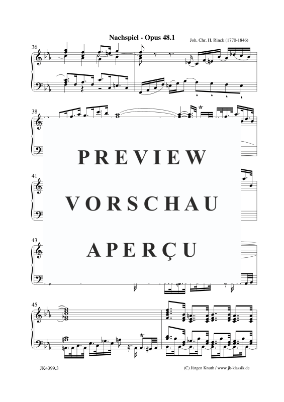 Produktgalerie: Seite 4 von 5 Nachspiel (fugiert) Op.48 Nr.1, , Orgel Solo