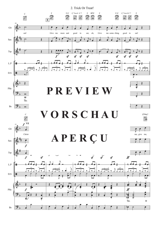 Produktgalerie: Seite 7 von 21 Trick Or Treat! , , (Jazz Combo Band + 2 Bläser)