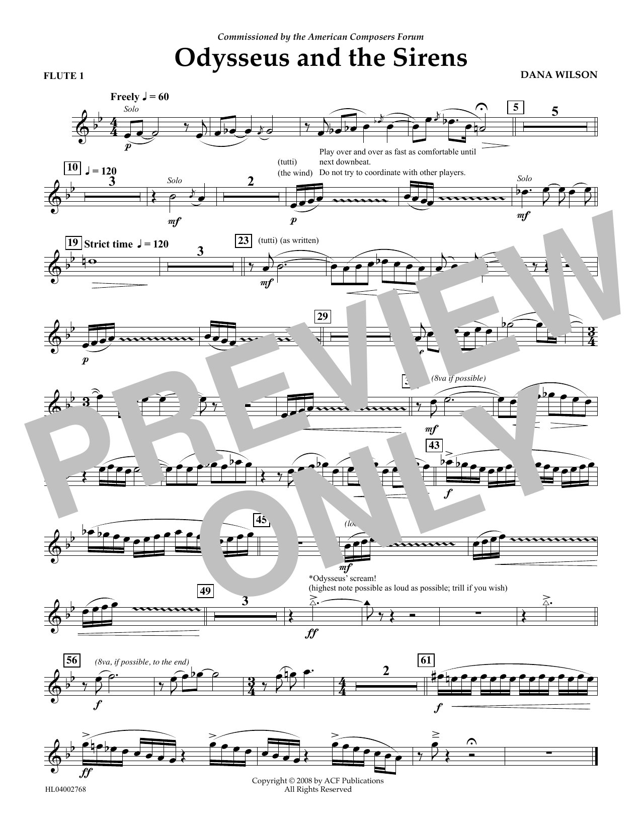 Produktbild zu: Odysseus and the Sirens - Flute 1