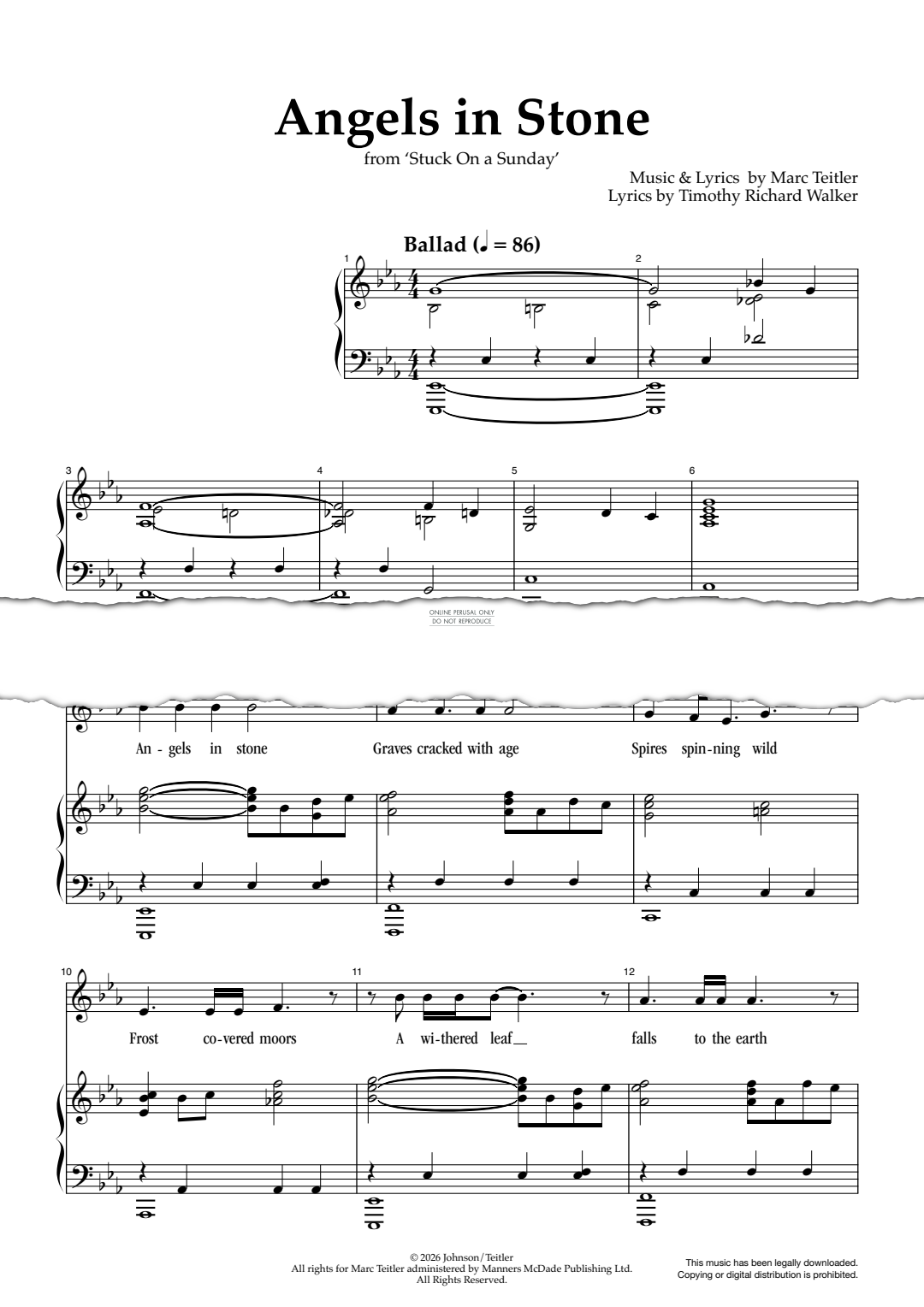 Produktbild zu: Angels In Stone (from 'Stuck On A Sunday')
