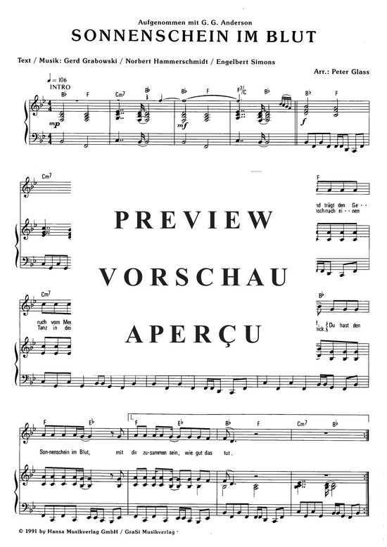 Produktgalerie: Seite 4 von 5 Sonnenschein im Blut, Anderson, 	G.G., Klavier und Gesang