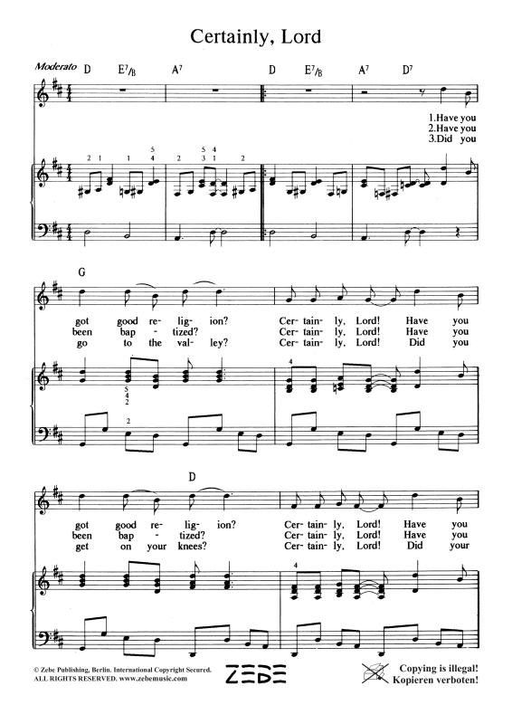 gallery: Certainly, Lord, , Voice and Piano