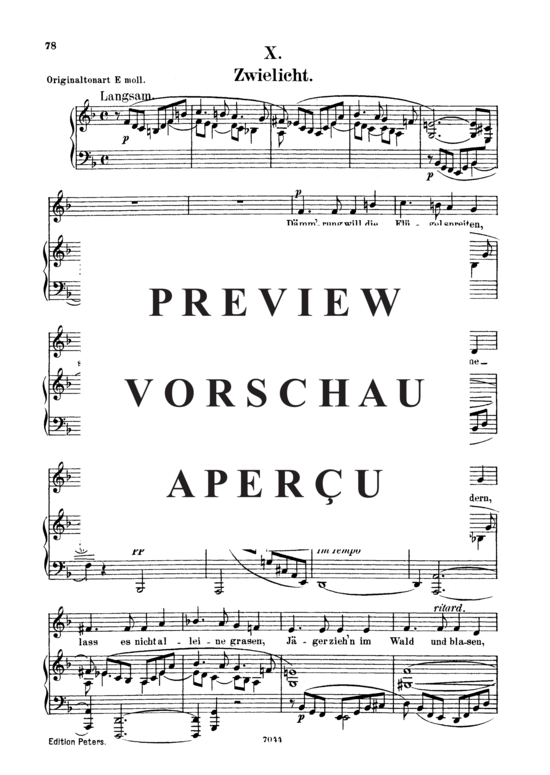 Product gallery: Page 2 of 3 Zwielicht Op.39 No.10, , Low Voice and Piano