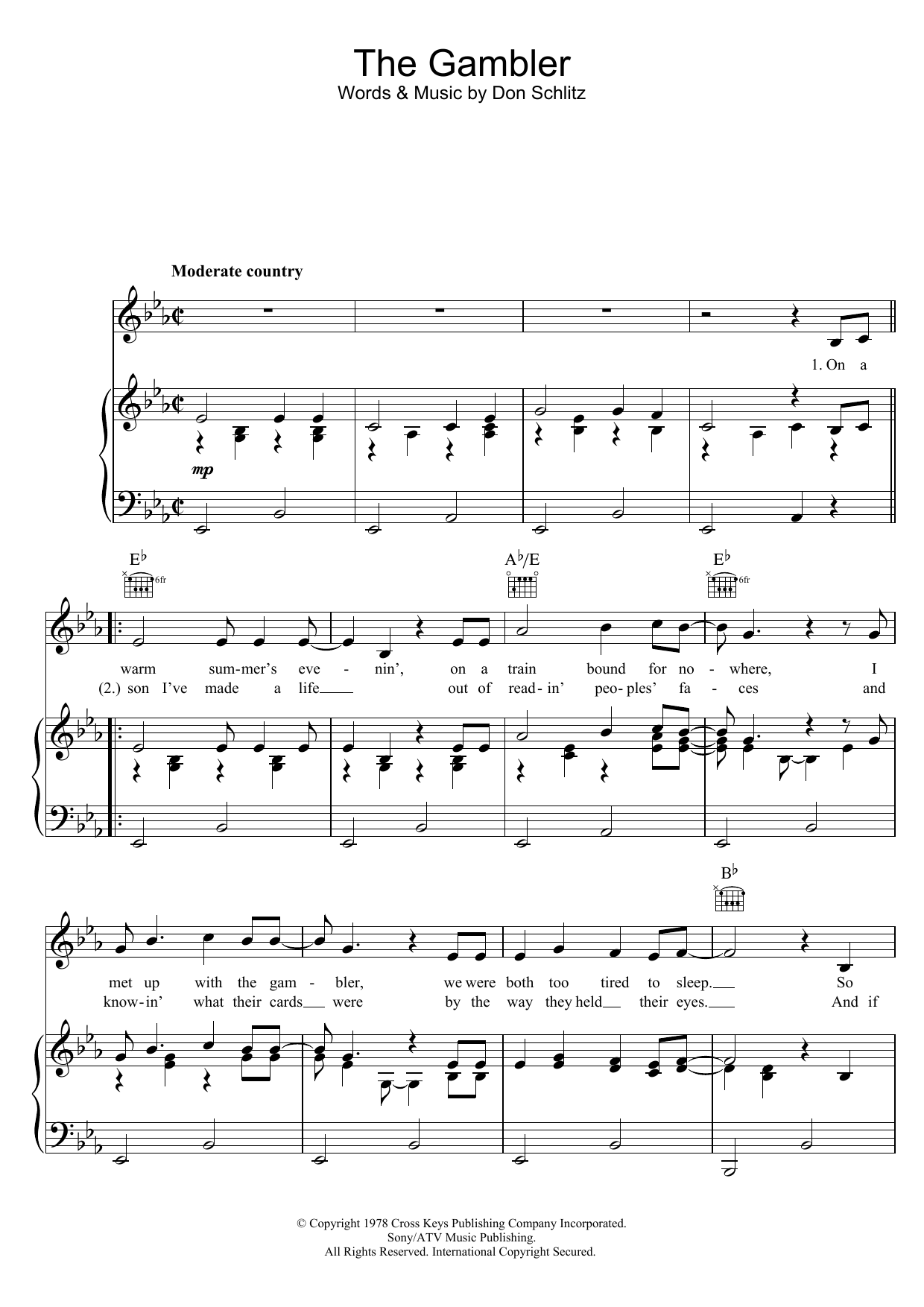 Produktgalerie: Seite 1 von 1 The Gambler, Kenny Rogers, Gesang, Gitarre, Klavier