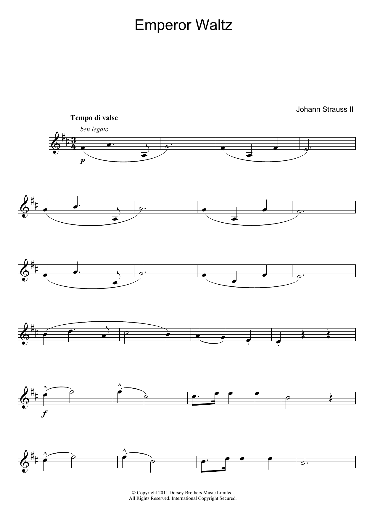 Product gallery: Page 1 of 1 Emperor Waltz, Johann Strauss II