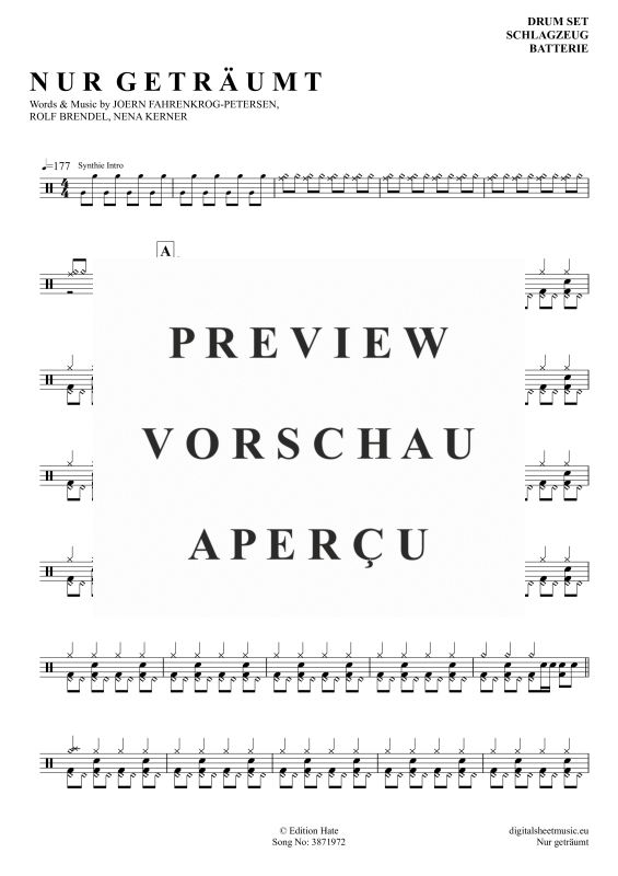 gallery: Nur geträumt, Nena, Drums