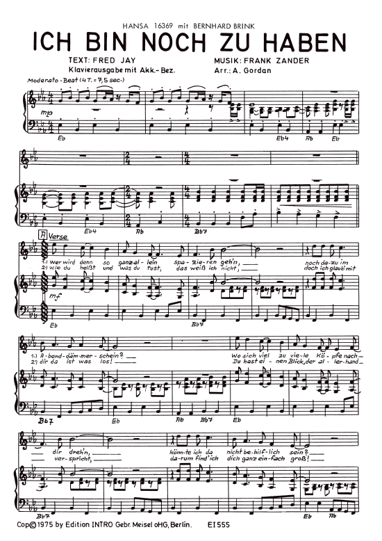 Produktbild zu: Ich bin noch zu habenBernhard Brink