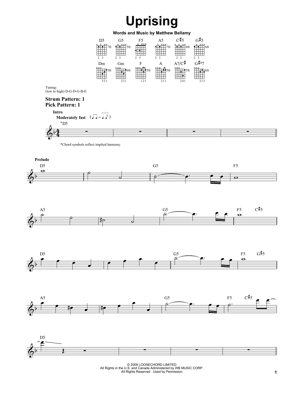 Produktgalerie: Seite 1 von 1 Uprising, Muse, Gitarre