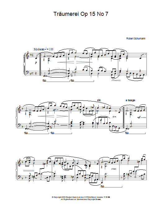 Product gallery: Page 1 of 1 Traumerei Op 15 No 7, Robert Schumann