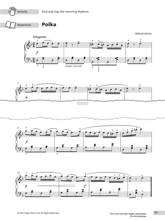 Produktgalerie: Seite 1 von 1 Polka, Mikhail Glinka, Klavier