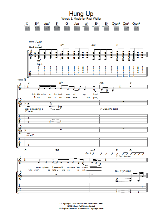Produktgalerie: Seite 1 von 1 Hung Up, Paul Weller, Gitarre